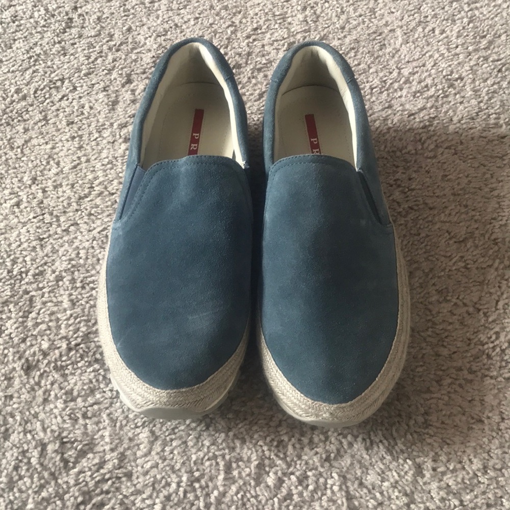 Prada blue sneakers slip ons - Picture 4 of 5